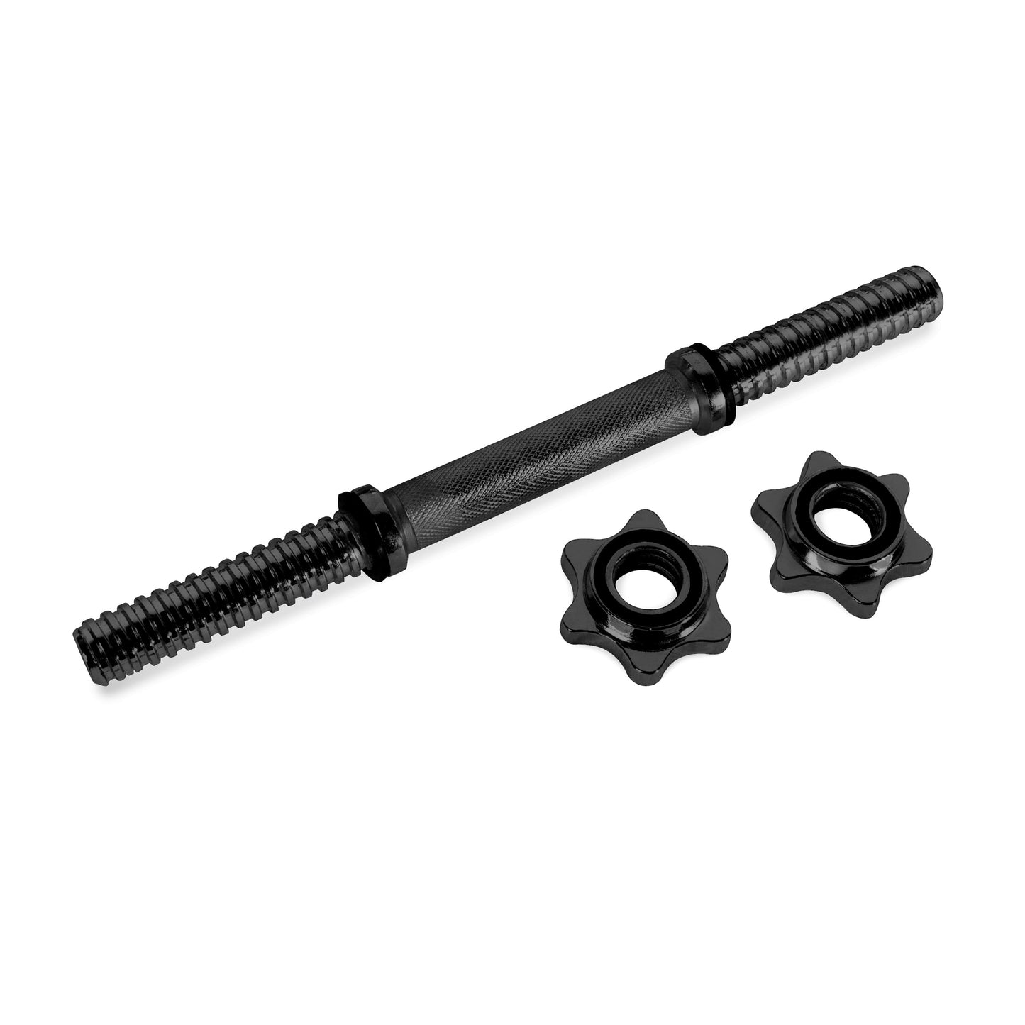 Barbell Standard Threaded Dumbbell Handle, Black