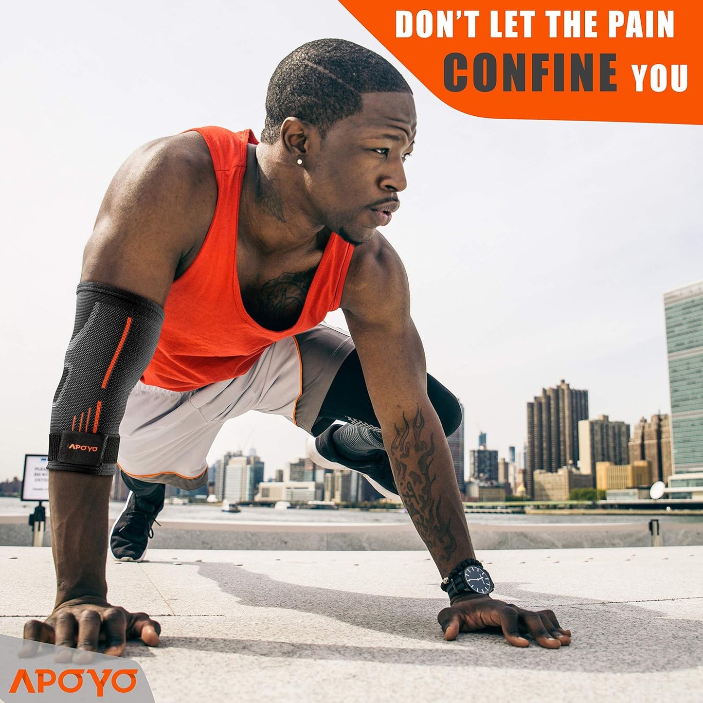 Elbow Brace for Tendonitis and Tennis Elbow, Compression Sleeve for Arthritis, Workouts, Reduce Joint Pain during Fitness Activity (X-Large)