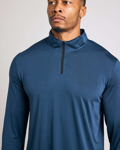 3 Pack: Men'S Dry-Fit Active Quarter Zip Long Sleeve Athletic Performance Pullover (Available in Big & Tall)