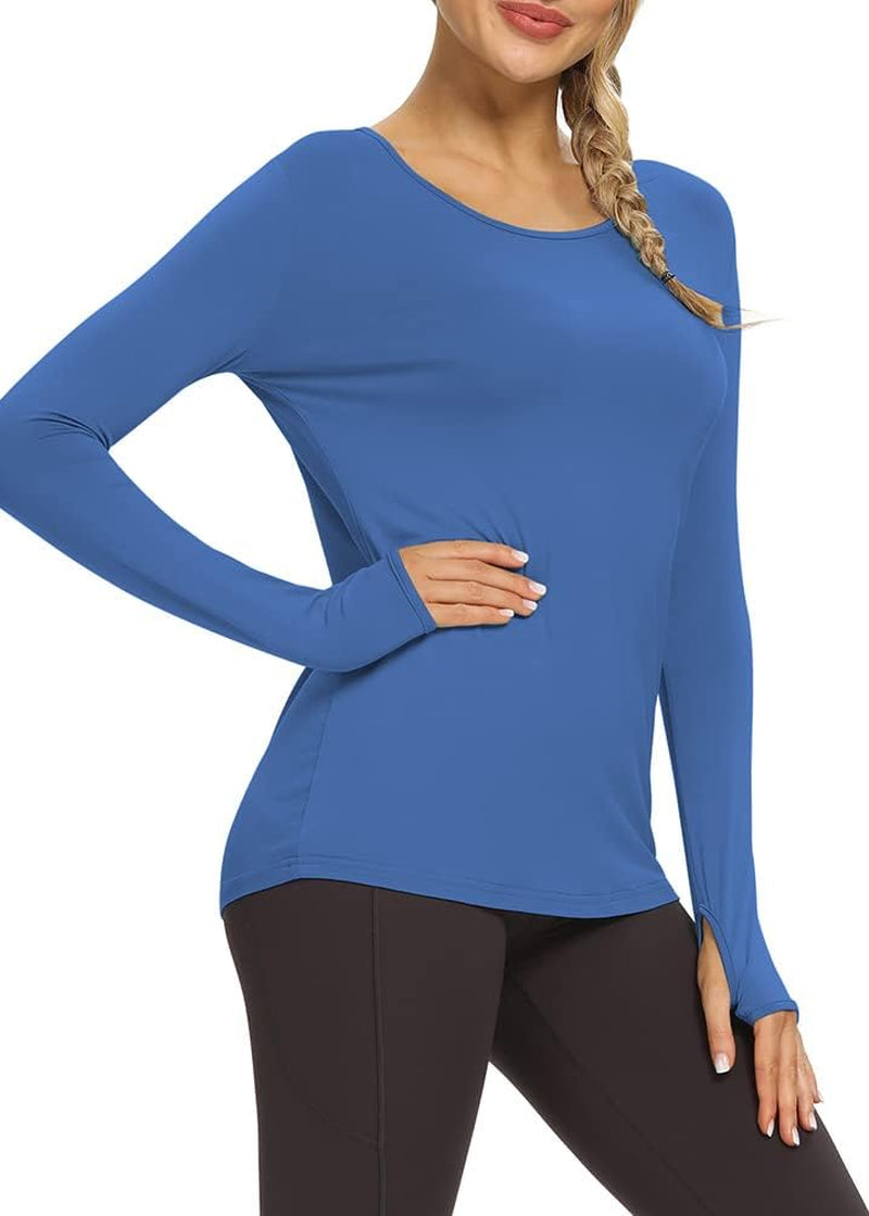 Womans Blue Workout, Yoga Long Sleeve