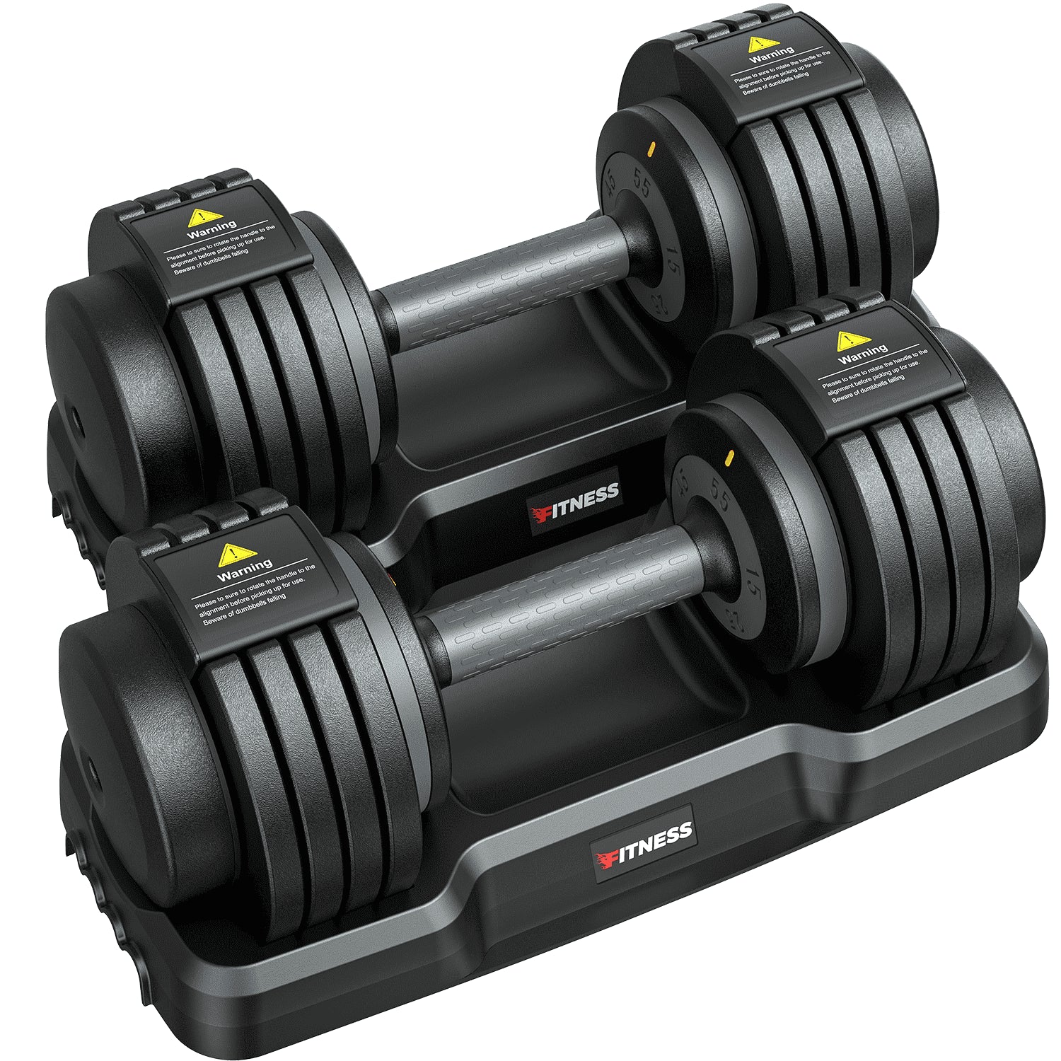 110(55Lb*2) 5 in 1 Adjustable Dumbbell 55LB Set of 2 Adjustable Free Weights Plates , 1 Sec Fast Change Weights with Anti-Slip Handle, 5 Weight Options for Full Body Workout Suitable Men/Women