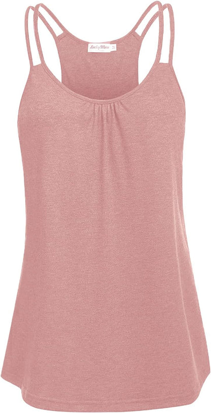 Women'S Workout Tops Sleeveless Loose Fit Yoga Shirts Racerback Tank Tops Gym Clothes