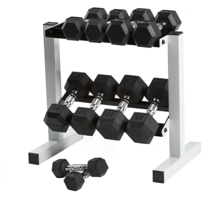 50 Lb Rubber Hex Dumbbell Weight Set, Includes 2 X 25Lb Dumbbells