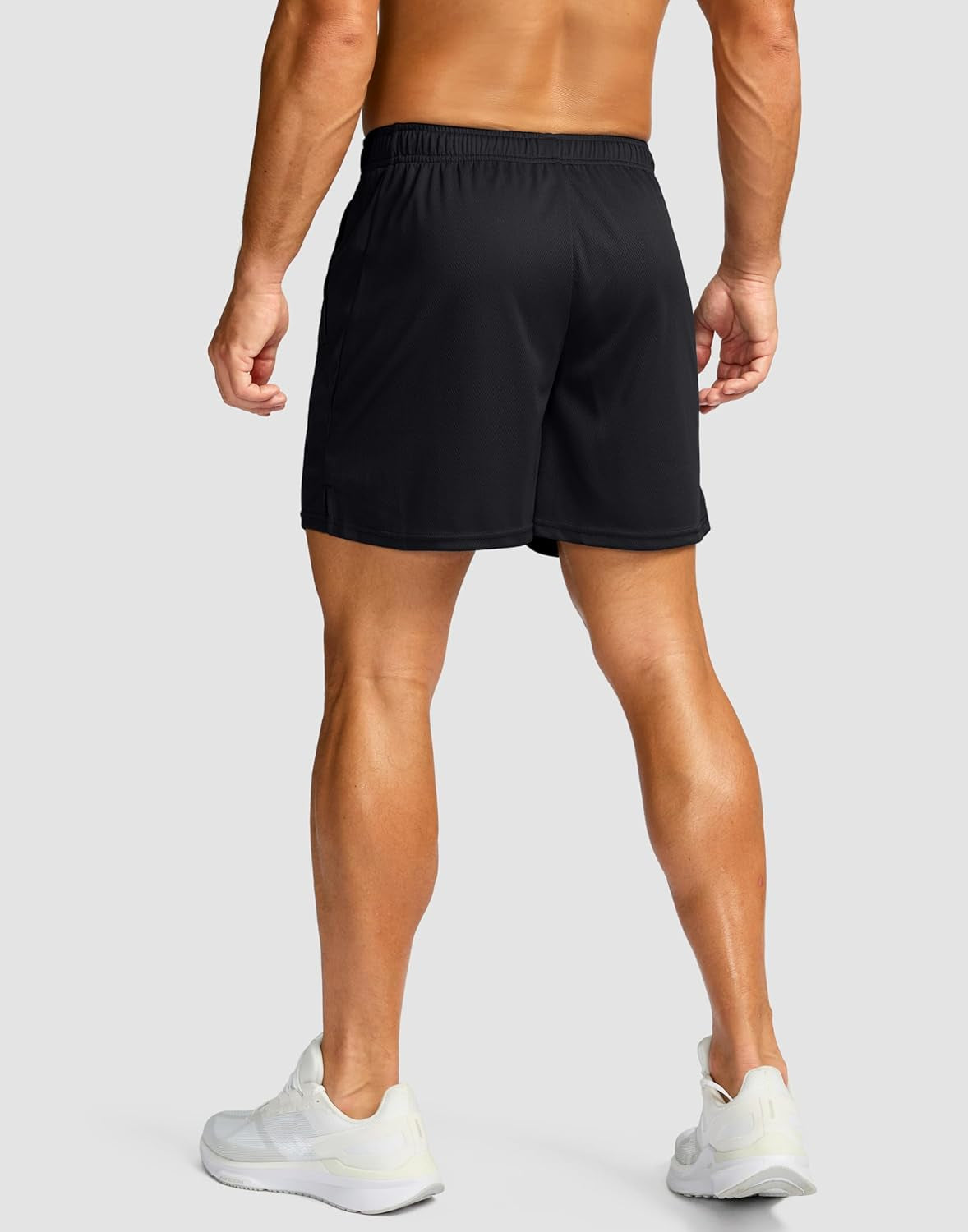 Men'S Workout Running Shorts Quick Dry Lightweight Gym Shorts with Zip Pockets