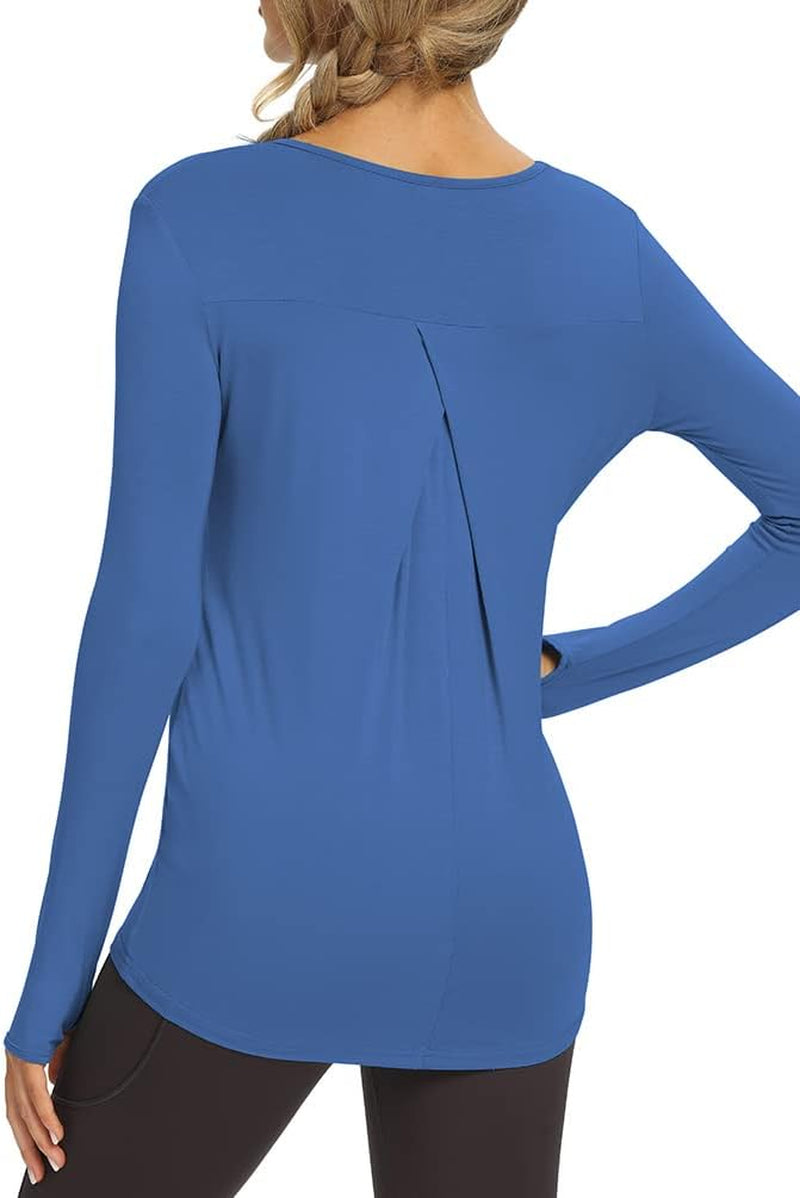 Womans Blue Workout, Yoga Long Sleeve