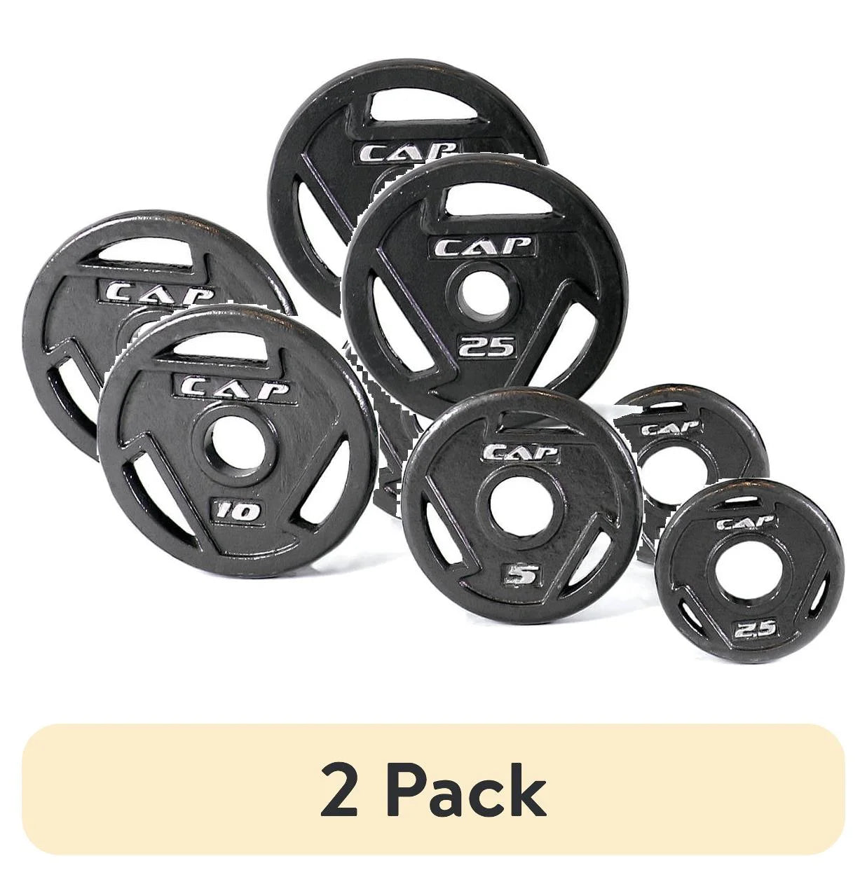 (2 Pack)  Barbell 2" Olympic Grip Plate, 2.5Lb Pair (2X2.5Lb)