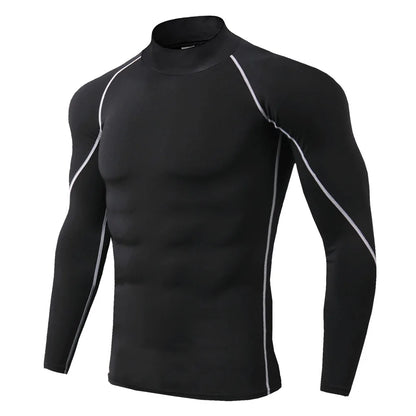 Men Sport T-Shirt Quick Dry Bodybuilding Running Shirt Long Sleeve Compression Top Gym T Shirt Men Fitness Tight Rashgard