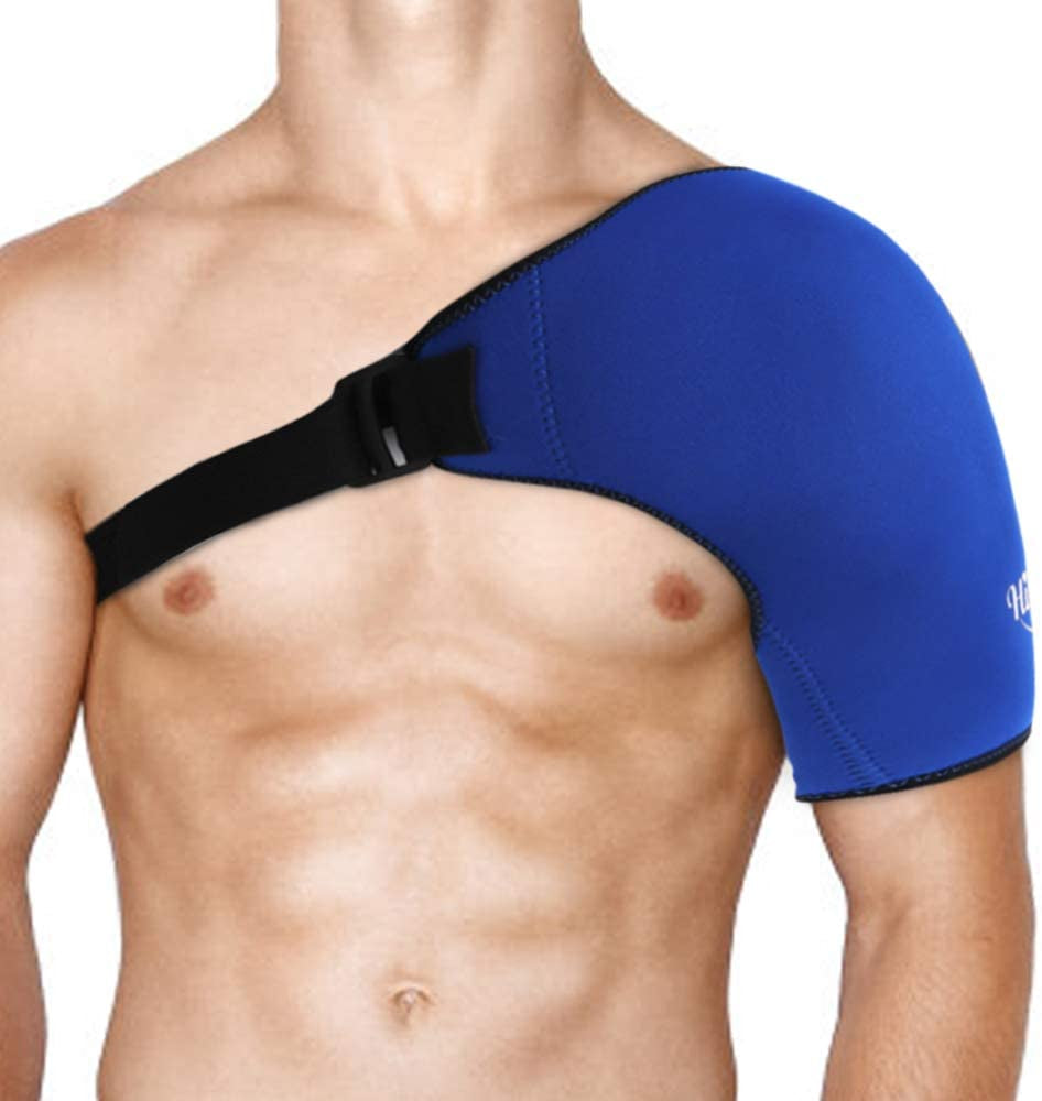Shoulder Ice Pack Wrap for Rotating Cuff with Hot Cold Therapy, HSA or FSA Eligible, Reusable Adjutable Shoulder Wrap with Gel Ice Pack for Pain Relief, Tendonitis, Post-Operative Recovery