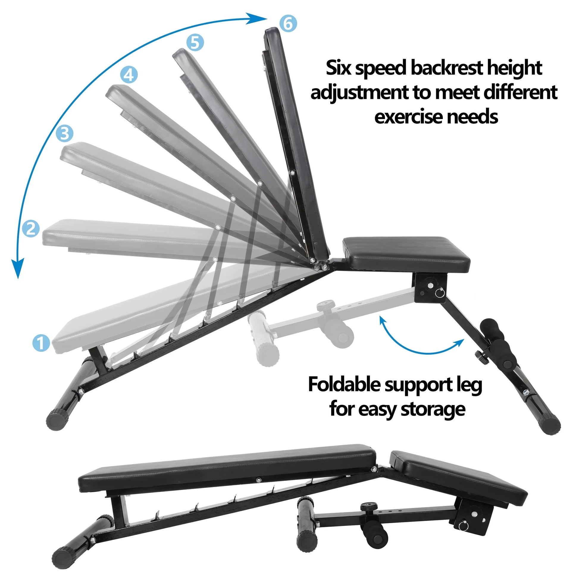 Adjustable Weight Bench – Foldable Utility Workout Bench 700Lbs Capacity