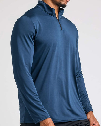 3 Pack: Men'S Dry-Fit Active Quarter Zip Long Sleeve Athletic Performance Pullover (Available in Big & Tall)