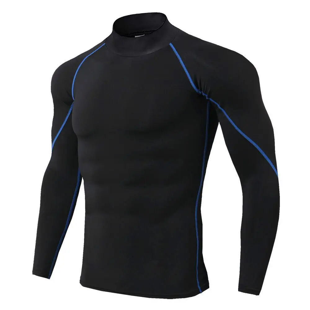 Men Sport T-Shirt Quick Dry Bodybuilding Running Shirt Long Sleeve Compression Top Gym T Shirt Men Fitness Tight Rashgard
