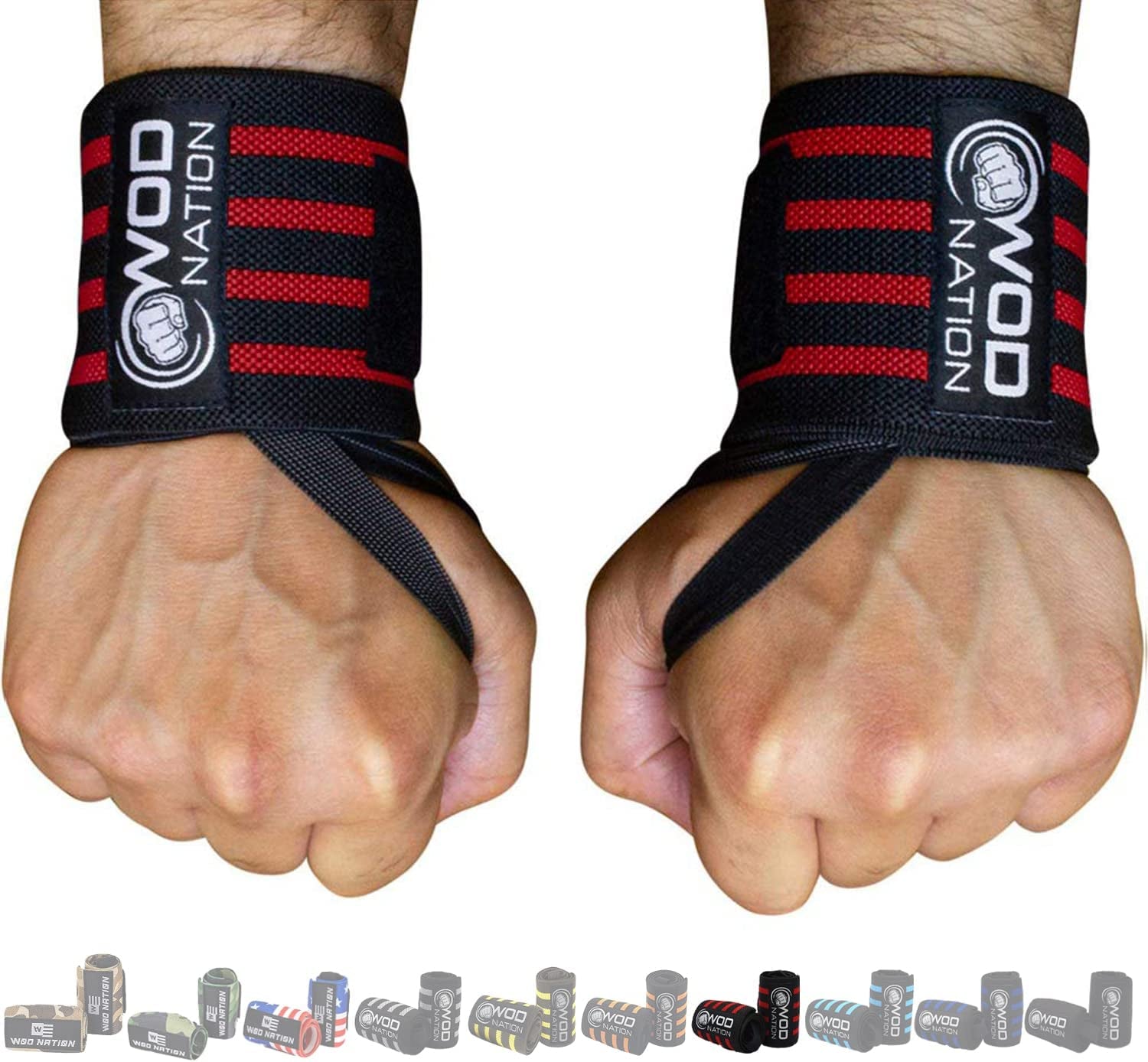 Wrist Wraps for Weightlifting & Strength Training – Professional Gym Straps W/Thumb Loop for Men & Women