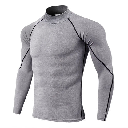 Men Sport T-Shirt Quick Dry Bodybuilding Running Shirt Long Sleeve Compression Top Gym T Shirt Men Fitness Tight Rashgard