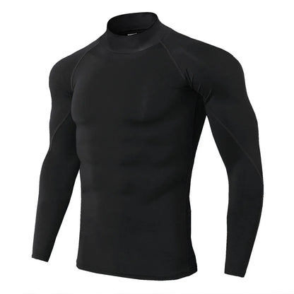 Men Sport T-Shirt Quick Dry Bodybuilding Running Shirt Long Sleeve Compression Top Gym T Shirt Men Fitness Tight Rashgard