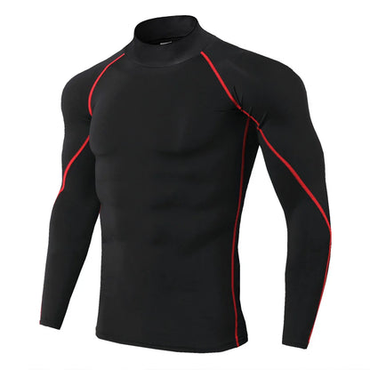 Men Sport T-Shirt Quick Dry Bodybuilding Running Shirt Long Sleeve Compression Top Gym T Shirt Men Fitness Tight Rashgard